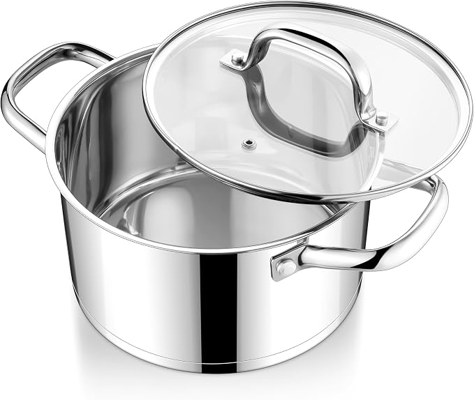 E-far Stainless Steel Stockpot, 5 Quart Pot by E-far