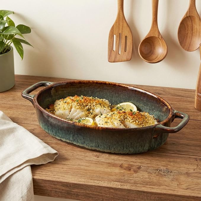 9" x 6" Porcelain Oval Casserole Dishes, 2 pieces Baking Dish - Image 7