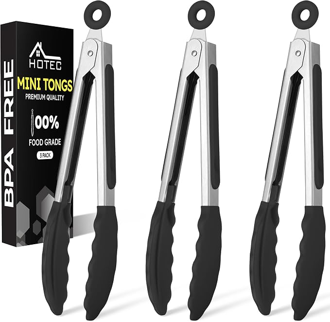 Hotec Mini Silicone Kitchen Tongs by Hotec