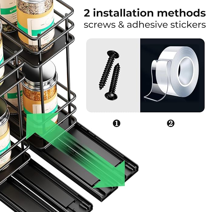 Mystozer Pull Out Spice Rack Organizer - Image 5