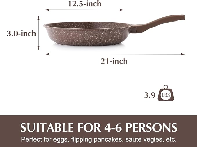 SENSARTE Nonstick Frying Pan Skillet, Omelette Pan, Healthy Stone Cookware - Image 6