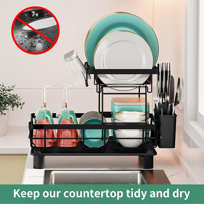 MOUKABAL Dish Drying Rack, Dish Rack, Stainless Steel Dish Racks - Image 8