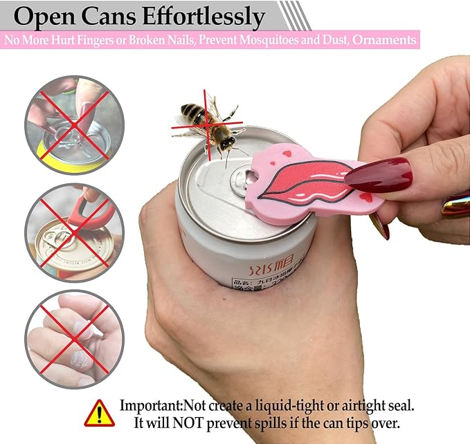 Soda Can Tab Opener Mini Soda Can Cover Easy Tab Opener and Drink Protector - Image 3