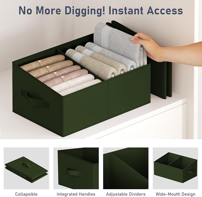 DIMJ Large Closet Shelf Organizer Bins 6 Packs - Image 4