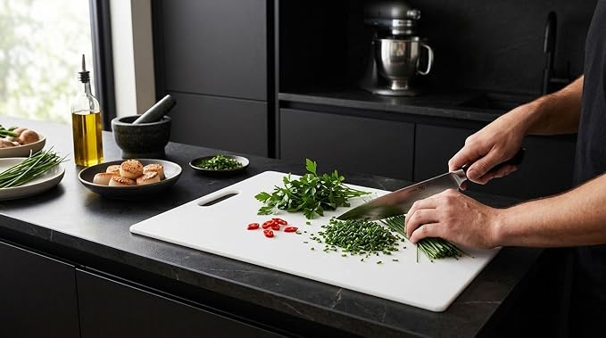 Farberware Extra-Large Plastic Cutting Board, Dishwasher- Safe Poly Chopping - Image 10