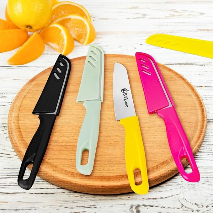 BYkooc 8 pieces Paring Knives, Ultra Sharp Vegetable and Fruit Knife, German - Image 6