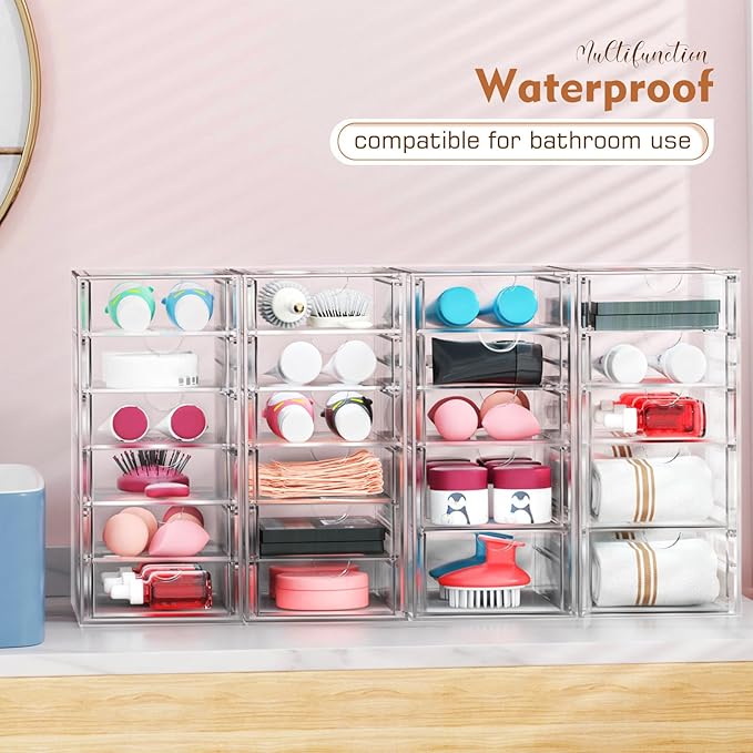 ARSTPEOE 30 Drawers, Acrylic Desk Makeup Organizer, Plastic Drawers Organizer - Image 5