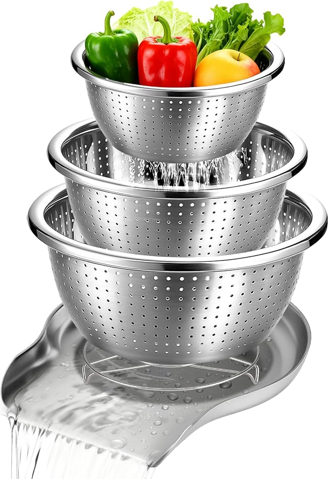 Palksky Stainless Steel Colander Set by Palksky