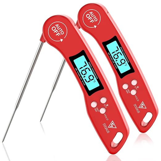DOQAUS Digital Meat Thermometer, 2 Pack Instant Read Food Thermometer by DOQAUS