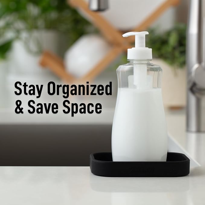 Zulay Kitchen Small Silicone Sponge Holder – Space-Saving Sink Organizer Tray - Image 6