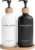 Luxury Glass Hand and Dish Soap Dispenser Set by Brighter Barns by BrighterBarns