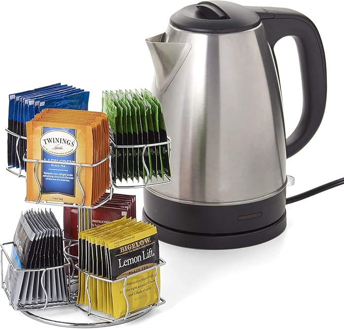 Nifty Tea Bag Spinning Carousel – 6 Compartments, Spins 360-Degrees, Lazy Susan - Image 5