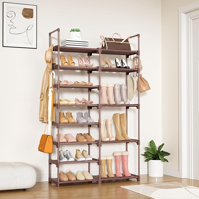 ROJASOP Shoe Rack Organizer, 8-Tier Metal Shoe Rack - Image 2