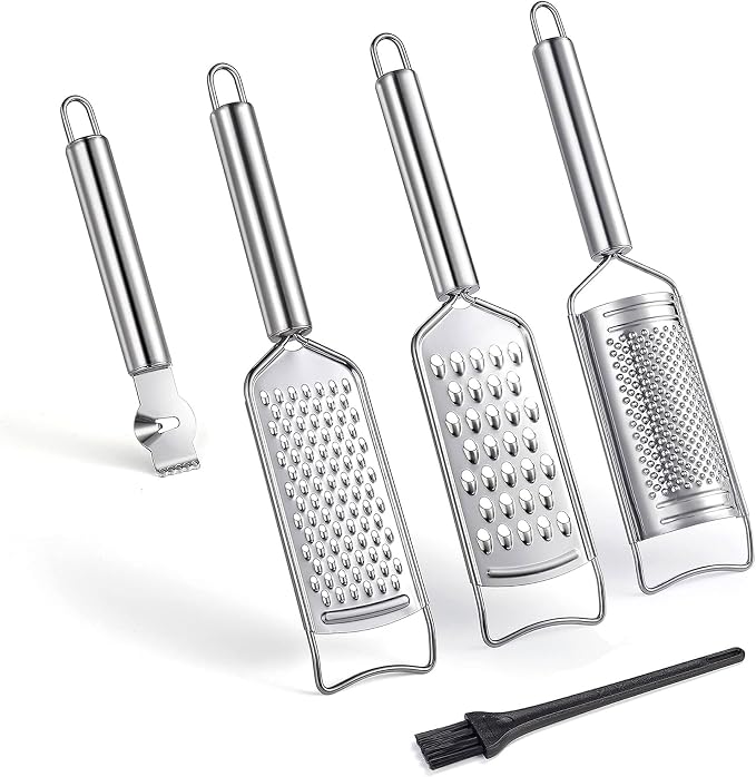 Tongjude Stainless Steel Cheese Grater Set, Lemon Zester by Tongjude%C2%AE