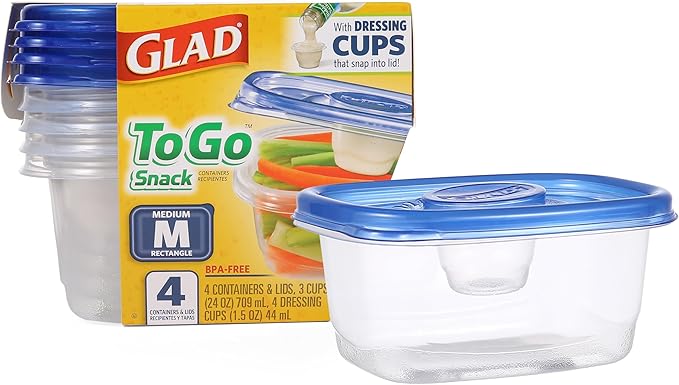 Glad GladWare To Go Snack Food Storage Containers by GladTrashFoodStorage