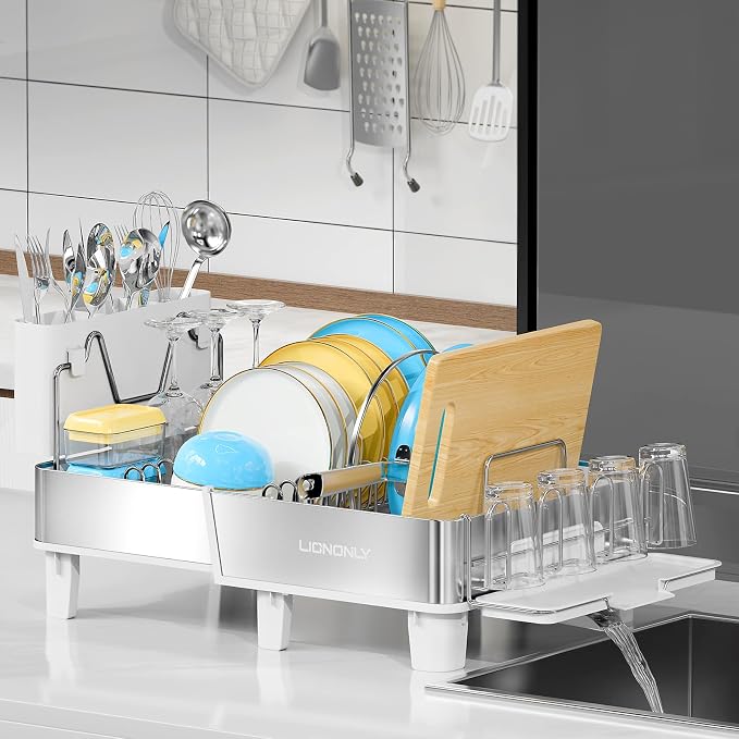 Dish Drying Rack, 304 Stainless Steel Expandable Dish Rack by StartYourHomeStorageLife