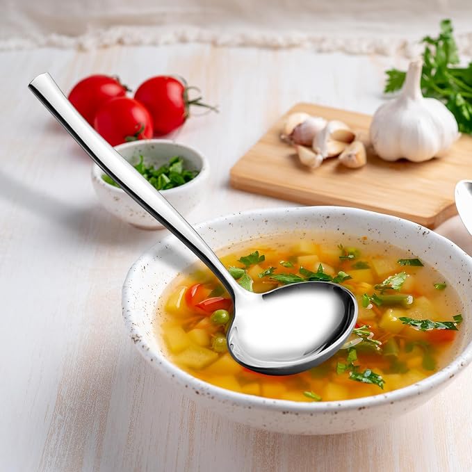 Small Stainless Steel Gravy Soup Ladles, Gravy Ladle Spoon, 8 Pieces - Image 7