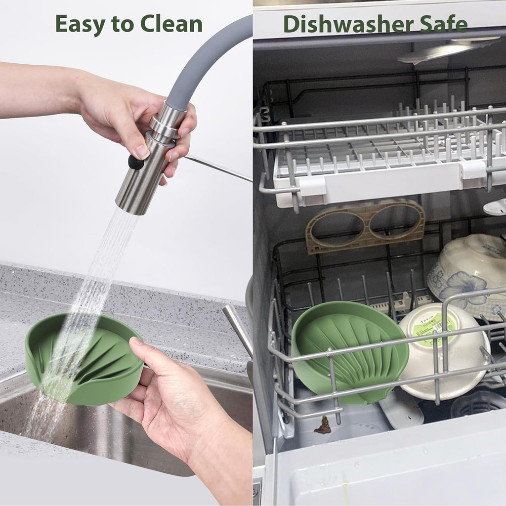 Sponge Holder for Scrub Daddy with Suction Cups and Drain Spout