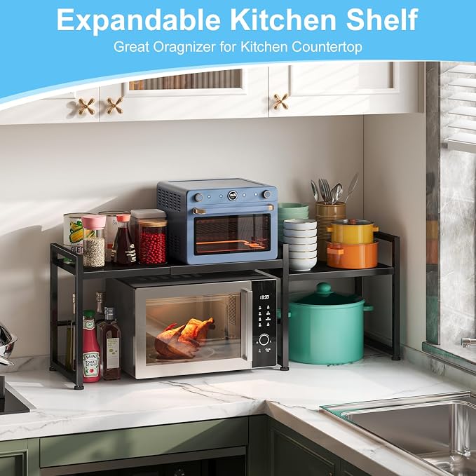 44.3 Inches Expandable Metal Storage Shelves, 150LBS Heavy Duty Shelving Units - Image 2