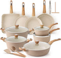 SENSARTE Ceramic Cookware Sets, Pots and Pans Set Non stick, Non toxic Healthy by SENSARTE