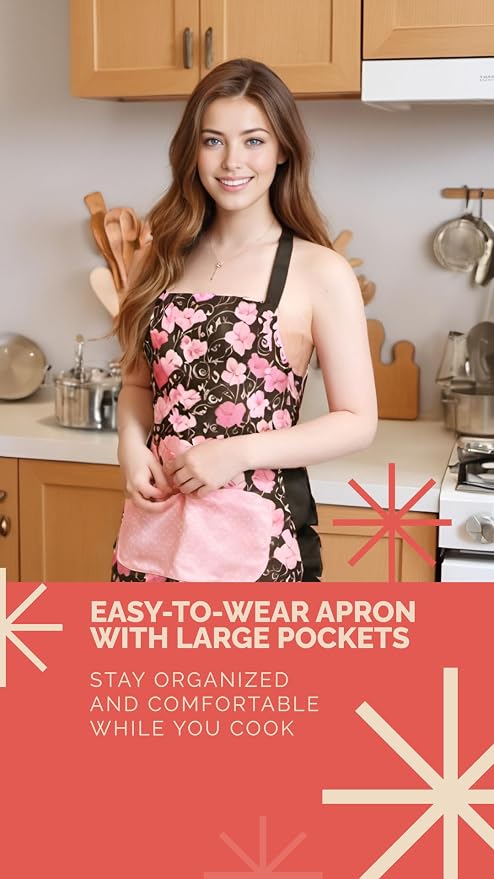 Lovely Flower Pattern Retro Aprons - Image 3