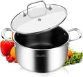 DELARLO Tri-Ply Stainless Steel Stock Pot, 5QT Non Stick Pots, Induction Ready by DELARLOCOOKWARE