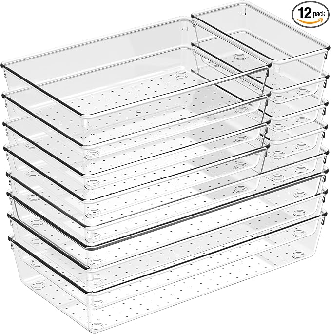 12 Pack Large Drawer Organizer Bins by CHOWAY