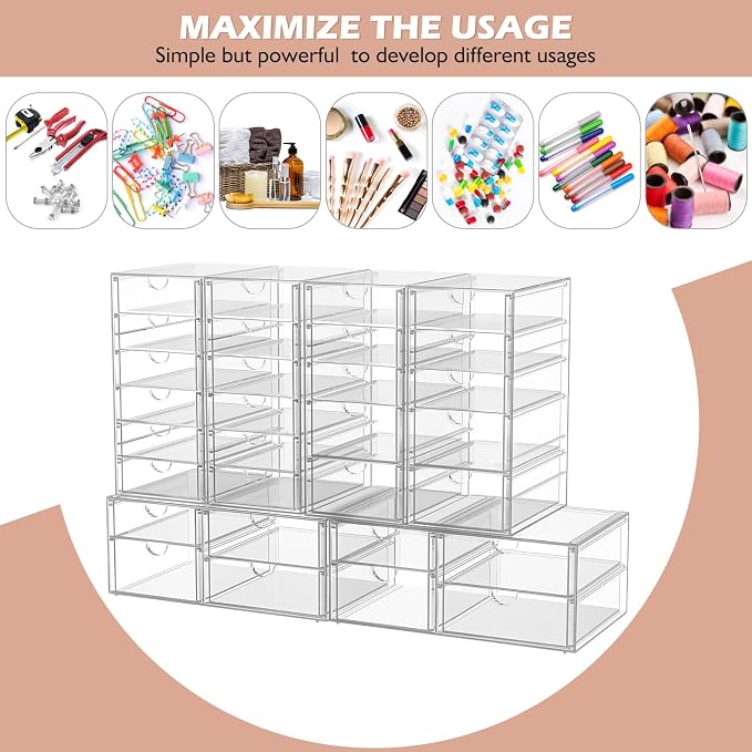 caktraie 2 Pack Desk Organizers, Makeup Organizer Storage - Image 4