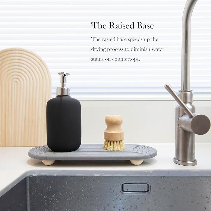 Instant Dry Sink Caddy Organizer – Water Absorbing Stone Tray - Image 4