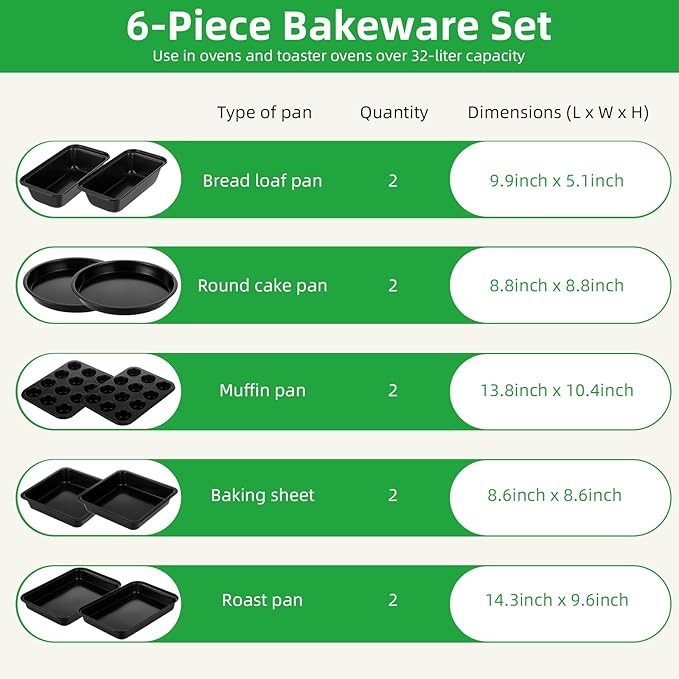 11-Piece Nonstick Baking Pans Set - Image 6