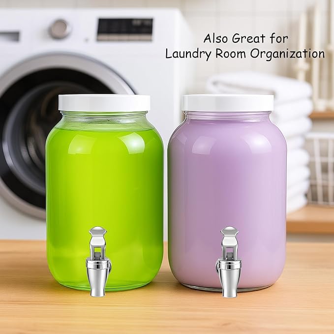 1 Gallon Large Glass Drink Dispensers - Image 6