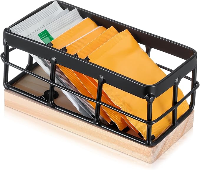 Blulu Sugar Packet Basket Iron Sugar Organizer by Blulu
