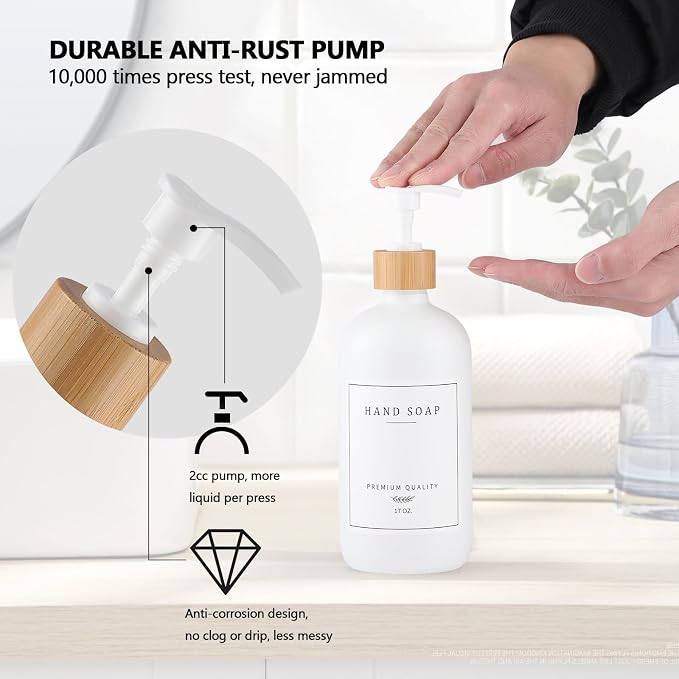 White Glass Soap Dispenser - Image 5