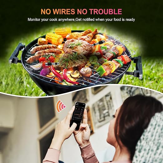 Wireless Smart Meat Thermometer, Dual-Sensor Probe, 500FT Remote, Dedicated App - Image 4