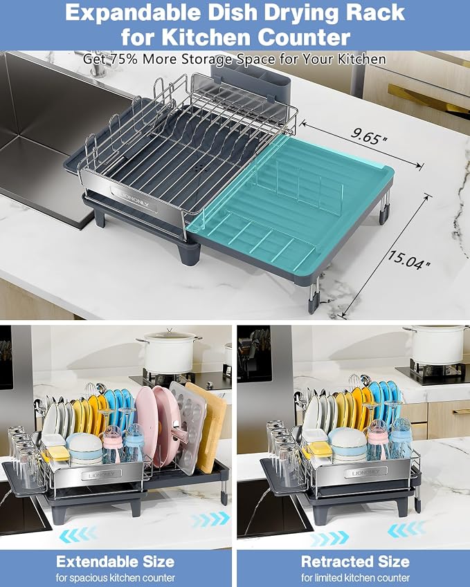 Expandable Dish Drying Rack, Dish Racks - Image 2