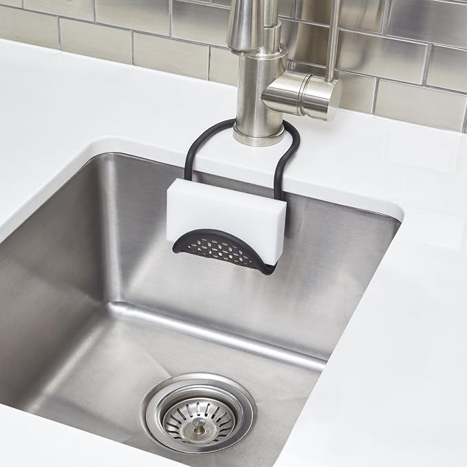 Umbra Sling Sponge Holder for Kitchen Sink – No Suction Cups, Flexible Caddy - Image 2