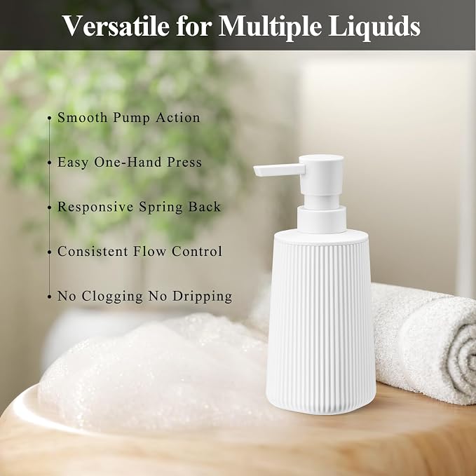 White 2 Pack Hand Soap Dispensers Set - Image 3