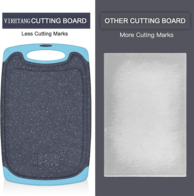 Plastic Cutting Board, 3 Pieces Dishwasher Safe Cutting Boards - Image 5