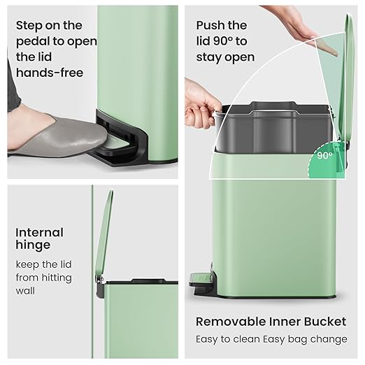 Cesun Small Bathroom Trash Can - Image 5