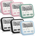 Leumoi 6 Pcs Digital Kitchen Timer 24 Hour Clock and Alarm Function Timer by Leumoi