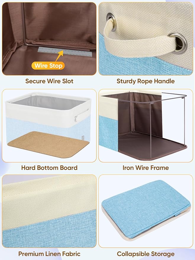 BALEINE 2 Pack Fabric Closet Storage Bins - Image 6