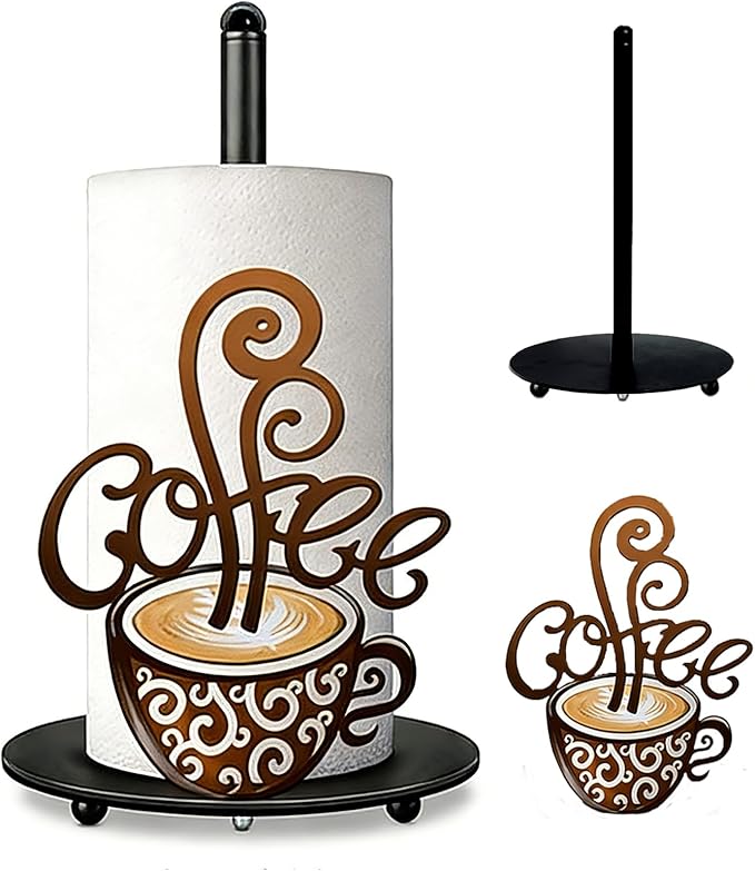 Coffee Themed Paper Towel Holder Countertop by Unknown