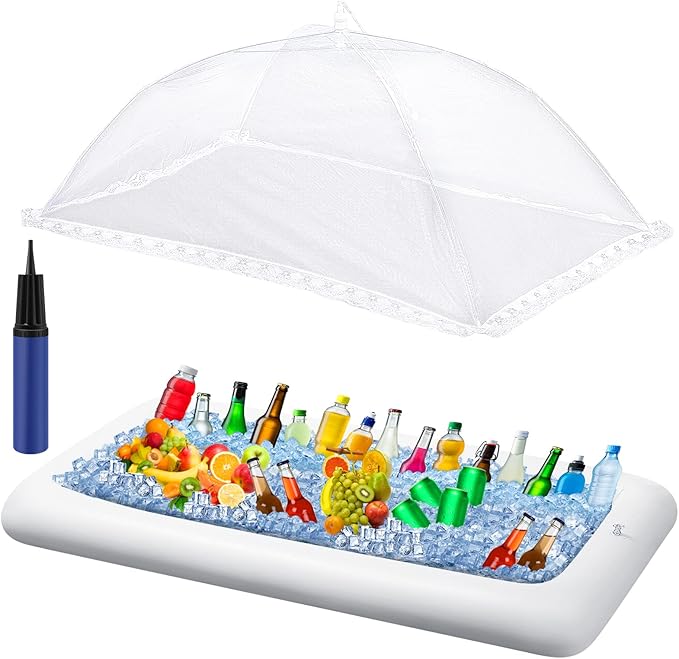 Leitee 3 Pcs Inflatable Serving Bar Kit Includes Salad Buffet Tray by Leitee