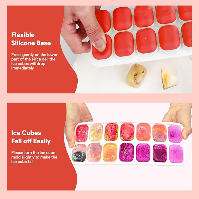 Ice Cube Trays 4 Pack, Airabc Silicone Ice Cube Trays - Image 5