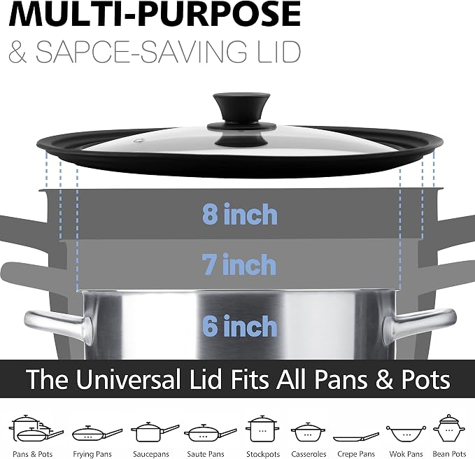 Anaeat Silicone Universal Lid for Pots, Pans and Skillets - Image 4