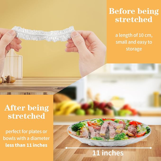 200 Pcs Bowl Covers for Bread Proofing, Plastic Shower Caps for Sourdough Bread - Image 2