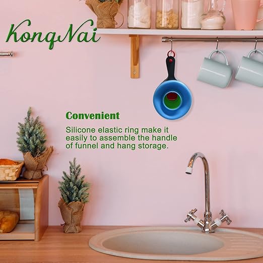 KongNai Canning Funnel for Wide and Regular Jars，Wide Mouth Funnels Sets of 3 - Image 5