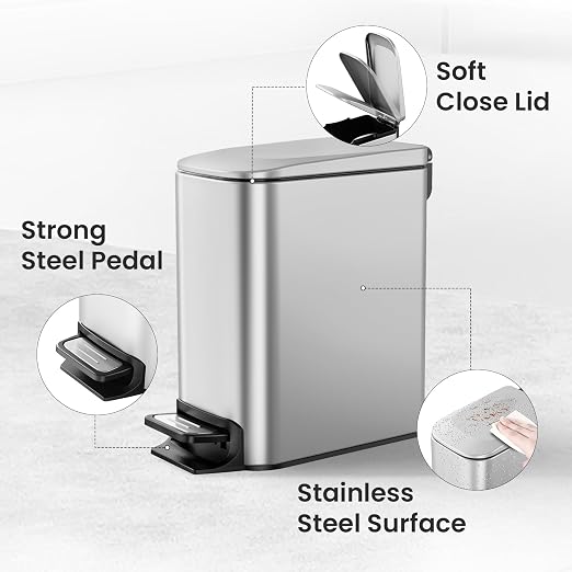 Cesun Small Bathroom Trash Can - Image 3