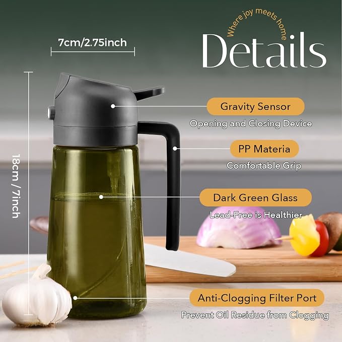 YARRAMATE 16oz/470ml Light-Blocking Dark Oil Sprayer - Image 9