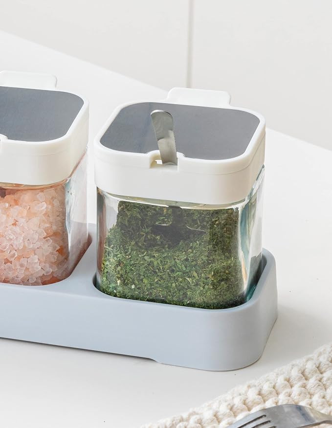 Mlici 8.6 oz Condiments Container Seasoning Jars, Kitchen Spicy Jars - Image 6